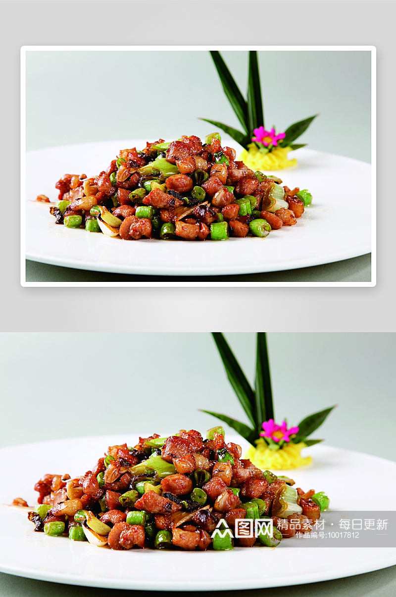 橄榄肉炒四季豆1美食高清摄影图素材