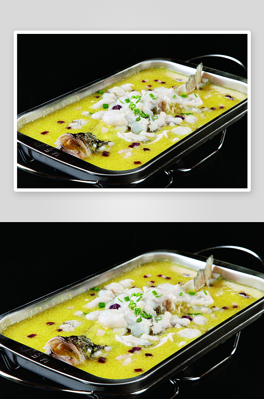 小米汤滑鲈鱼2美食高清摄影图