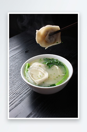 云吞馄饨美食高清摄影图