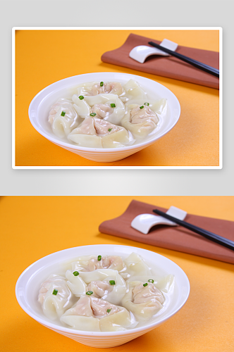 云吞馄饨美食高清摄影图