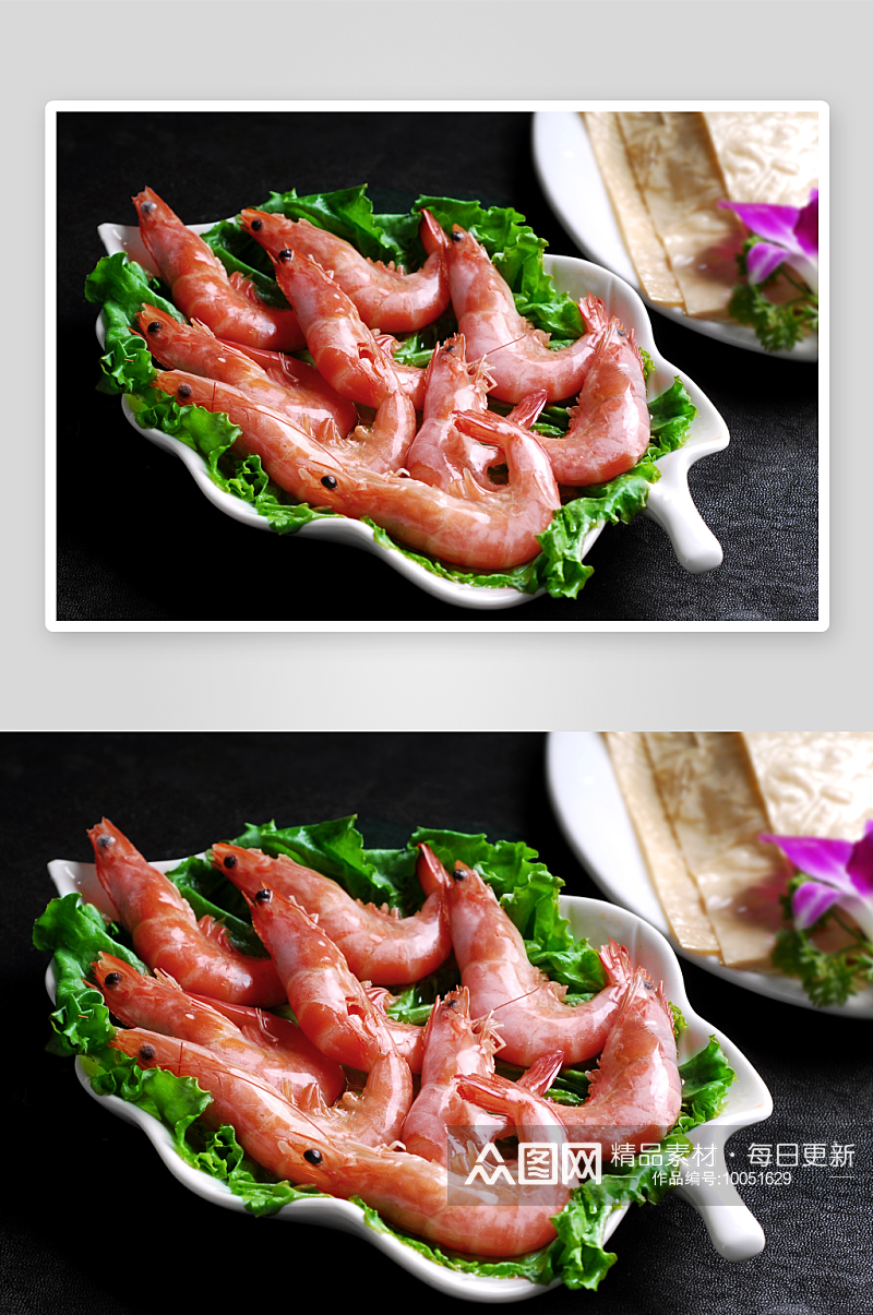 海鲜系列红虾火锅配菜摄影图素材
