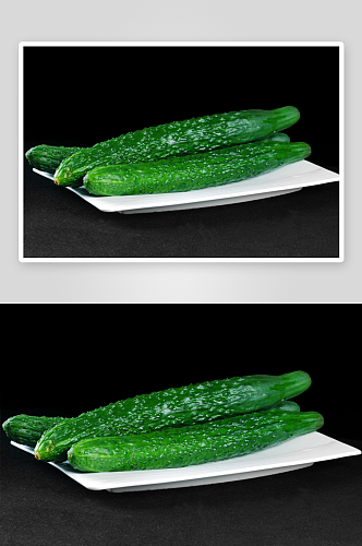 黄瓜凉菜美食摄影图