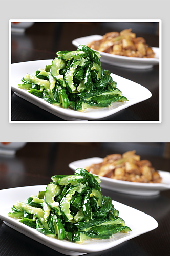 黄瓜根凉菜美食摄影图