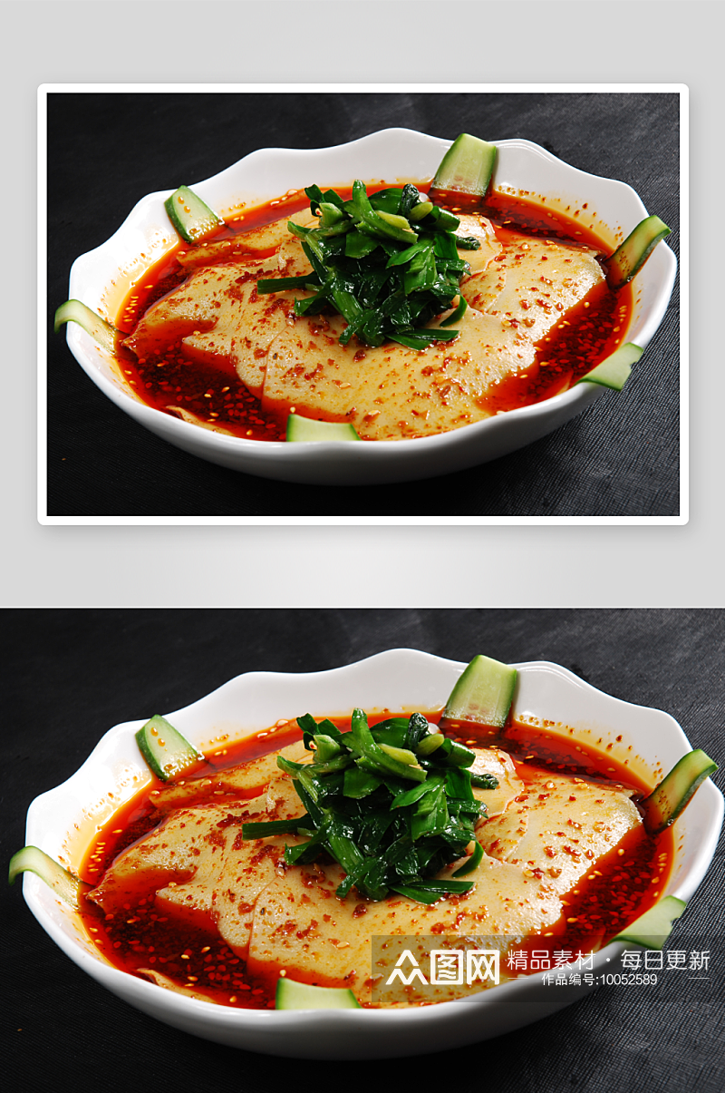 真味饺子皮凉菜美食摄影图素材