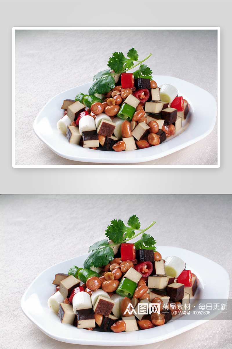 花仁豆干凉菜美食摄影图素材