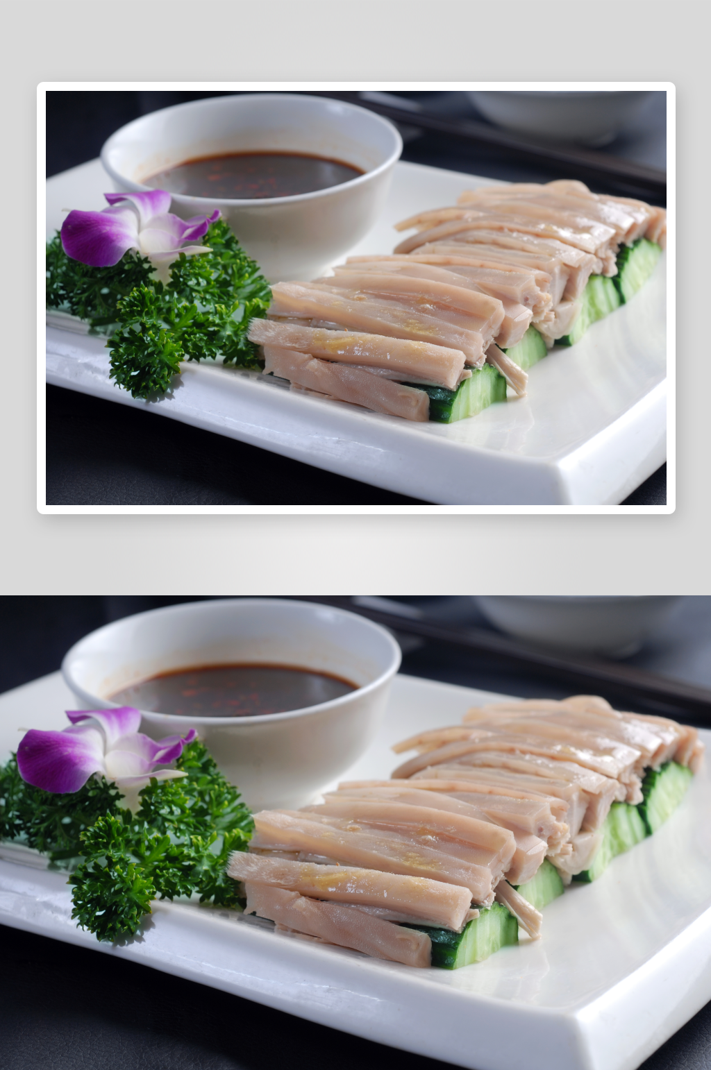 沾水兔元份凉菜美食摄影图素材