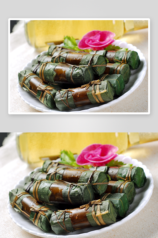 美味竹筒肉凉菜美食摄影图