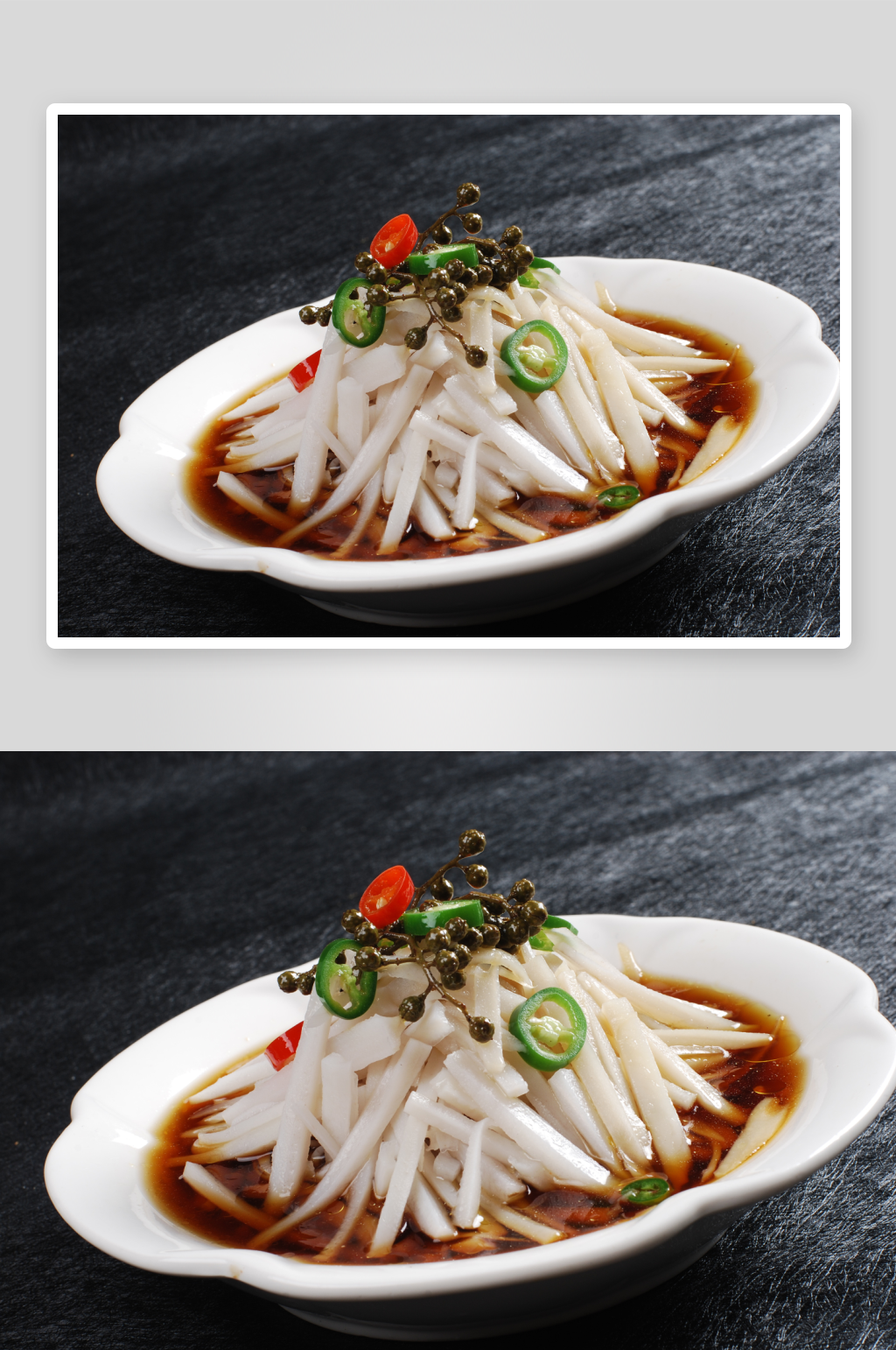 美味藕丝凉菜美食摄影图素材