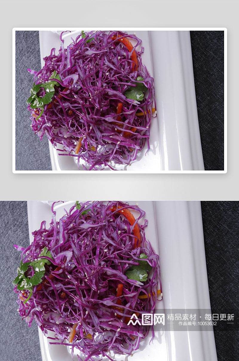 旋转紫香包菜紫甘蓝凉菜美食摄影图素材