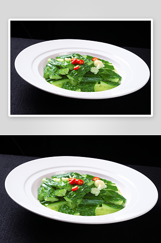 刀拍黄瓜凉菜美食摄影图