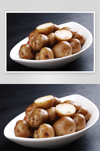 香卤小土豆凉菜美食摄影图