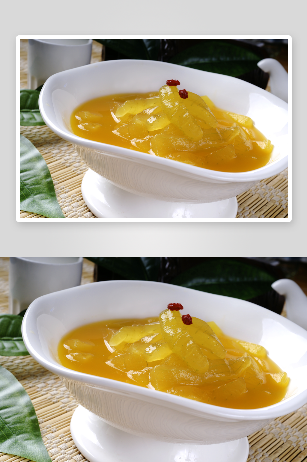 橙汁芦荟凉菜美食摄影图素材