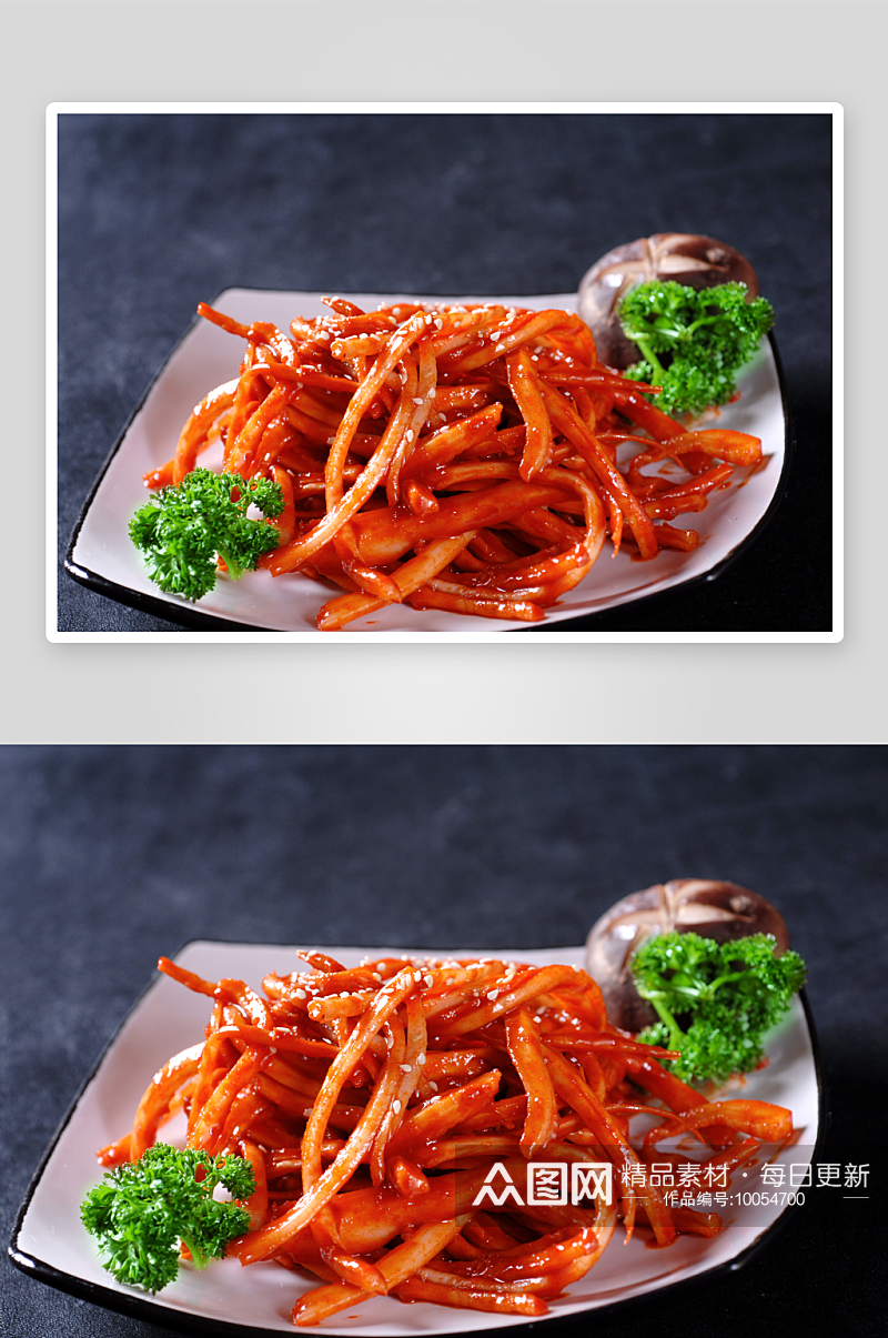 菜类拌桔梗凉菜美食摄影图素材