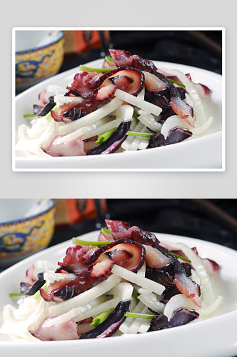 财源海香菇凉菜美食摄影图