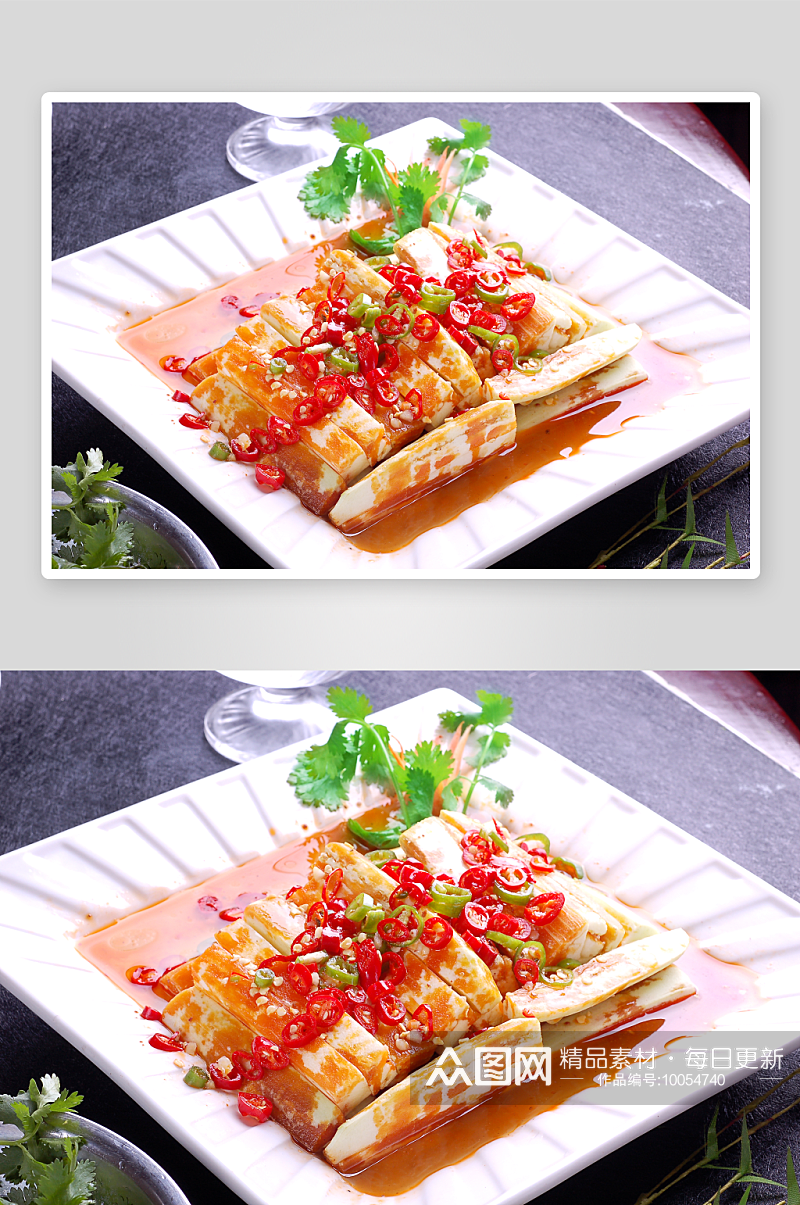 鲜椒茄子元份凉菜美食摄影图素材