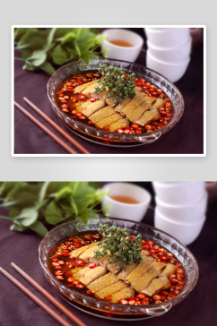 鲜椒鸡元凉菜美食摄影图