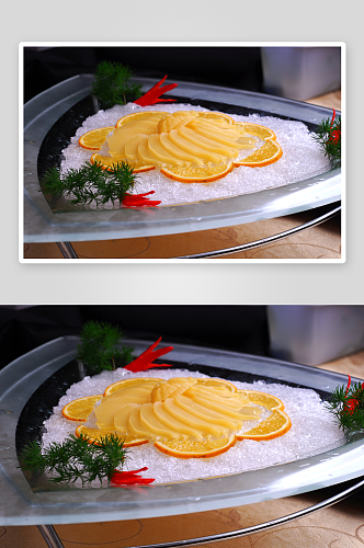 冰镇素鲍鱼凉菜美食摄影图