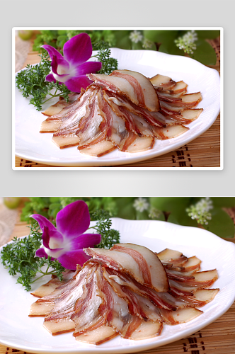 青城山老腊肉凉菜美食摄影图