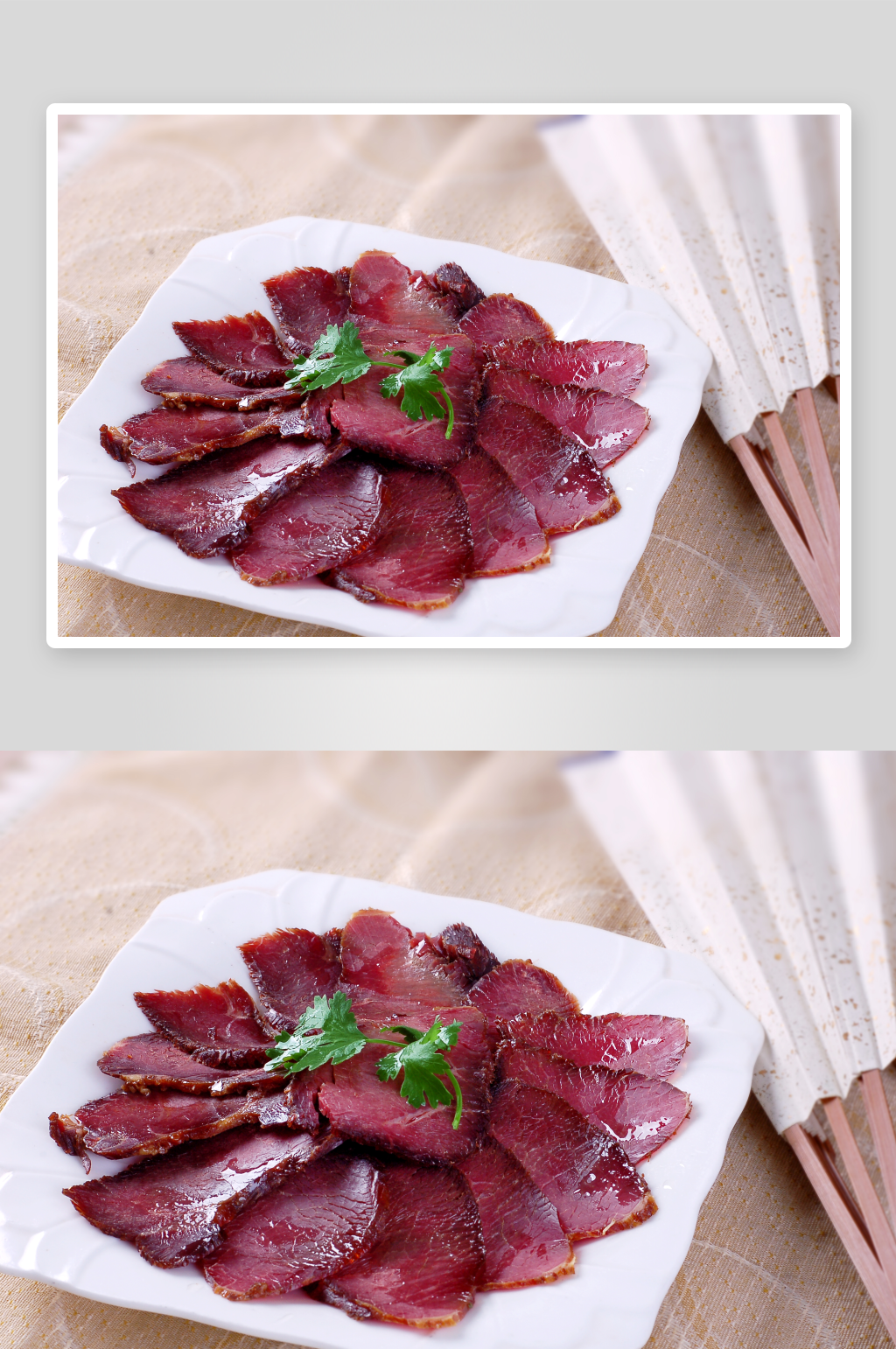 自家脆牛肉凉菜美食摄影图素材
