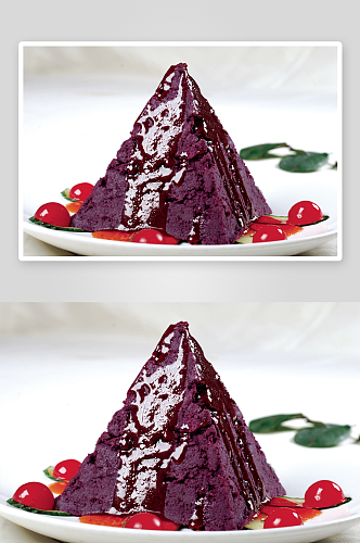 紫薯苕泥凉菜美食摄影图