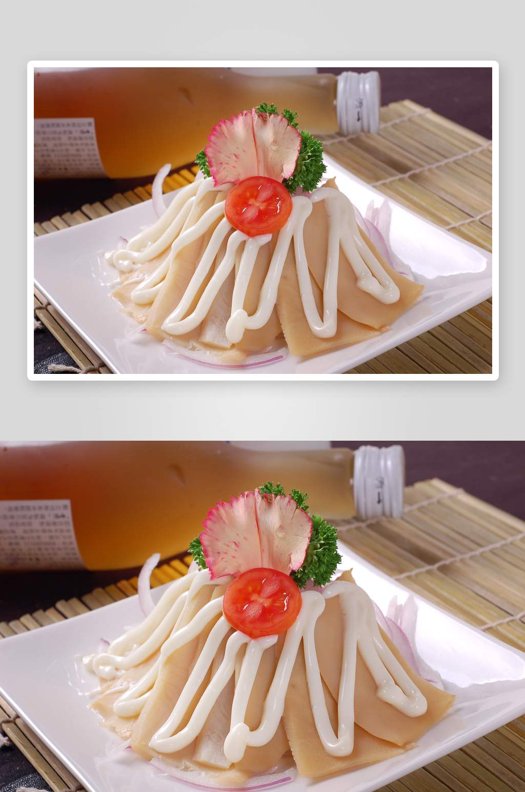 冷盘鲍片沙拉凉菜美食摄影图素材