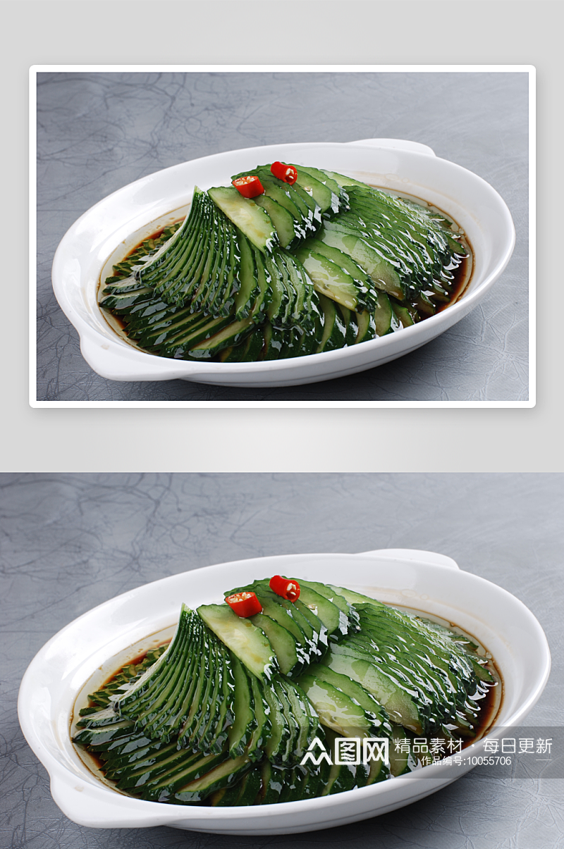 捞汁黄瓜凉菜美食摄影图素材