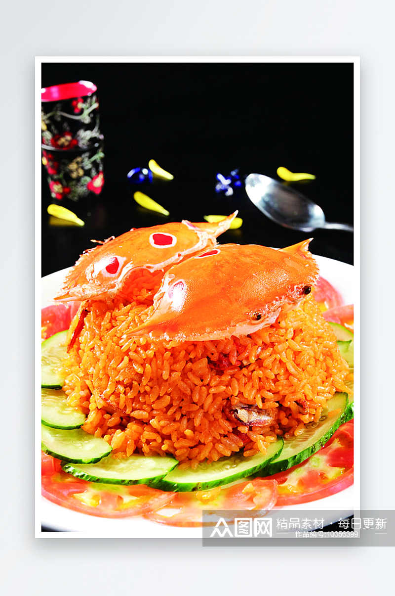 海鲜焗饭美食高清摄影图素材