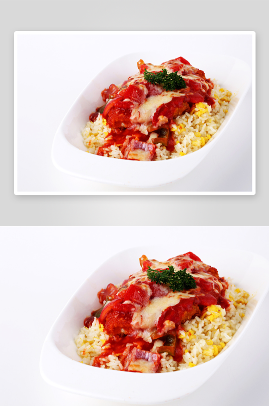 海鲜焗饭美食高清