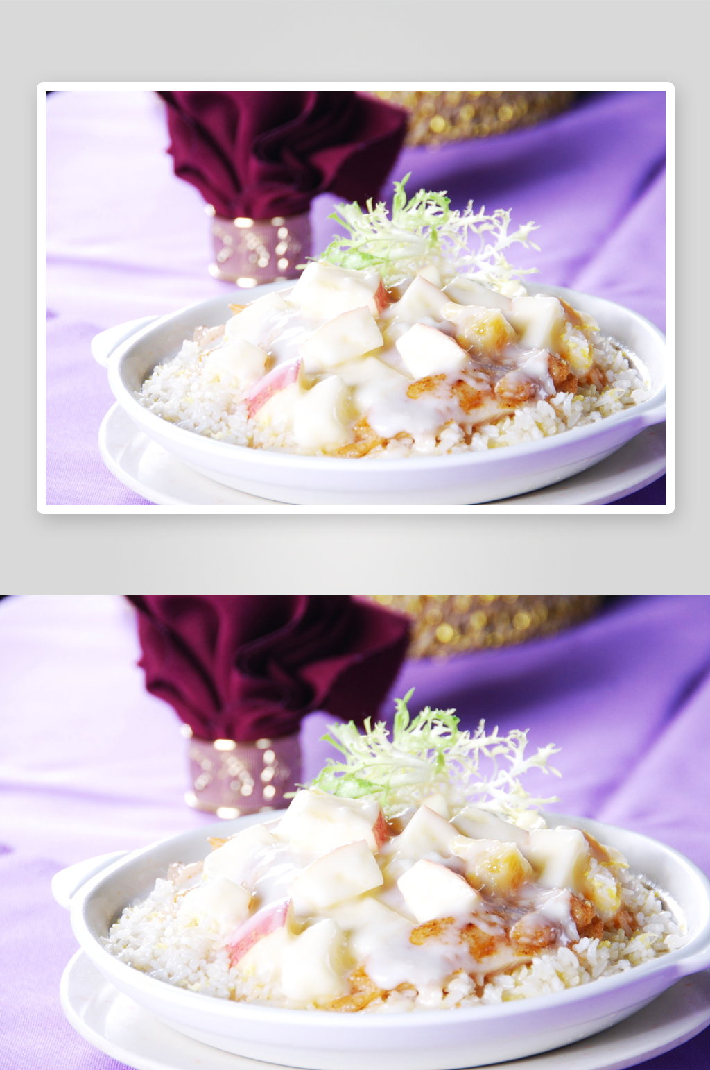 海鲜焗饭美食高清摄影素材
