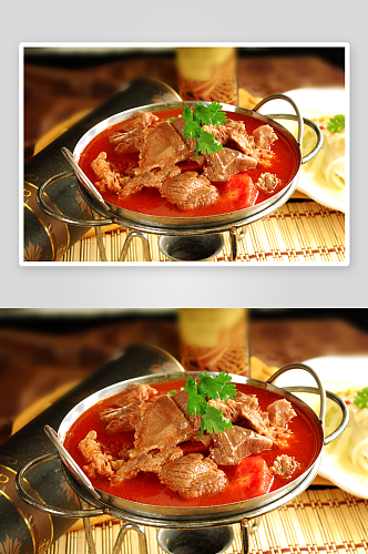 番茄牛腩美食高清摄影图