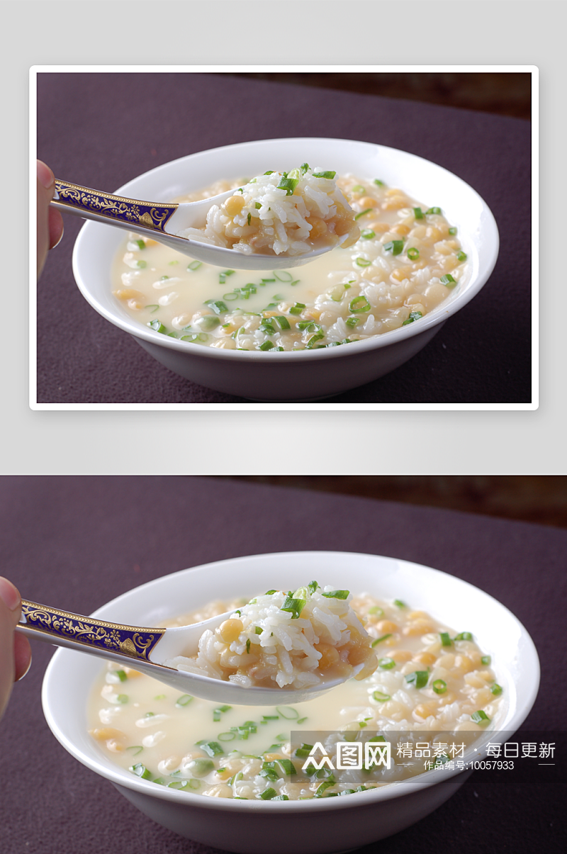 豆汤饭美食高清摄影图素材