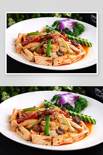 豆豉鲮鱼香豆腐美食高清摄影图