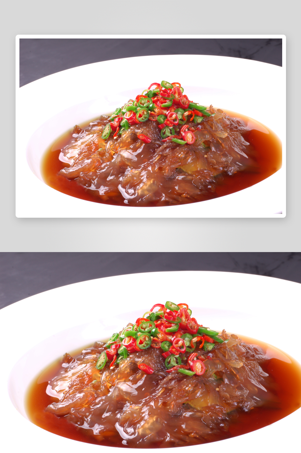 醋椒浸蜇头美食高清摄影图素材