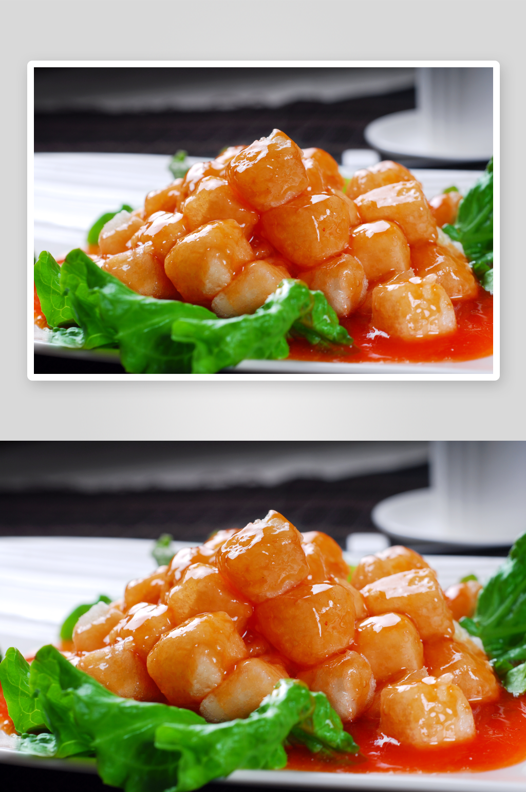 怀旧糖醋脆皮豆腐美食高清摄影图素材