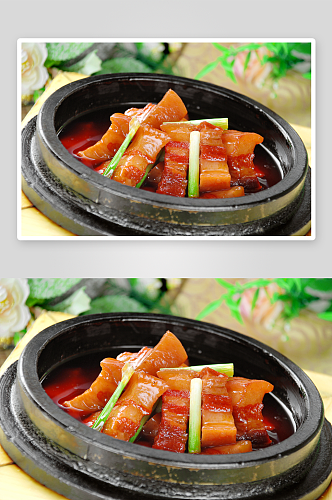 腐竹红烧肉美食高清摄影图