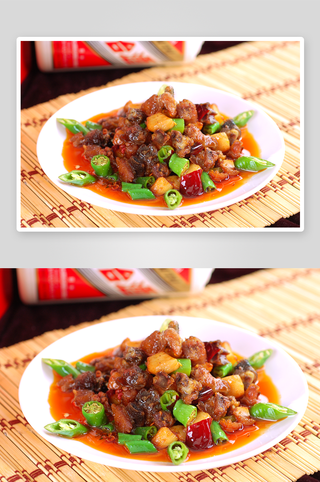 凤冠辣子鸡美食高清摄影图素材