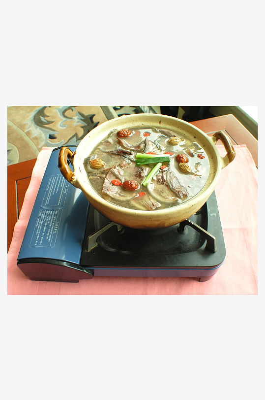 花江狗肉羊肉火锅美食高清摄影图