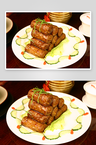杭州卷鸡美食高清摄影图