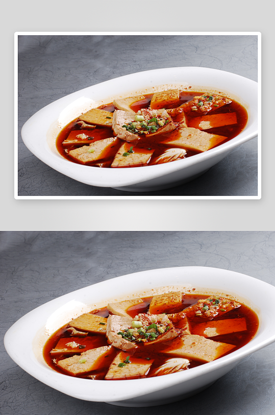 水煮老豆腐麻辣味美食高清摄影图