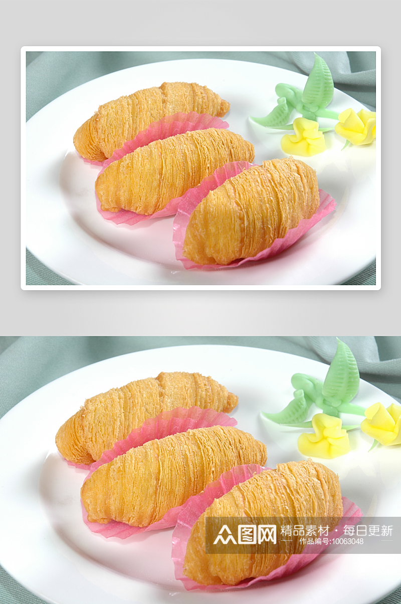 南瓜酥元例个美食高清摄影图素材