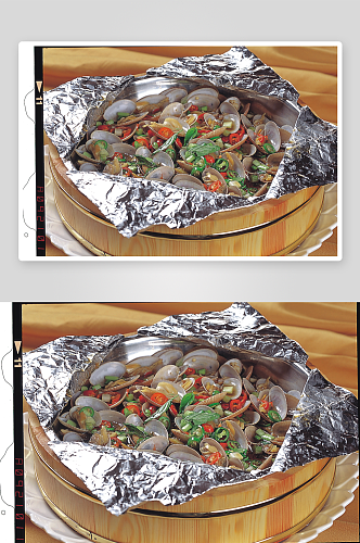 木盒花蛤美食高清摄影图