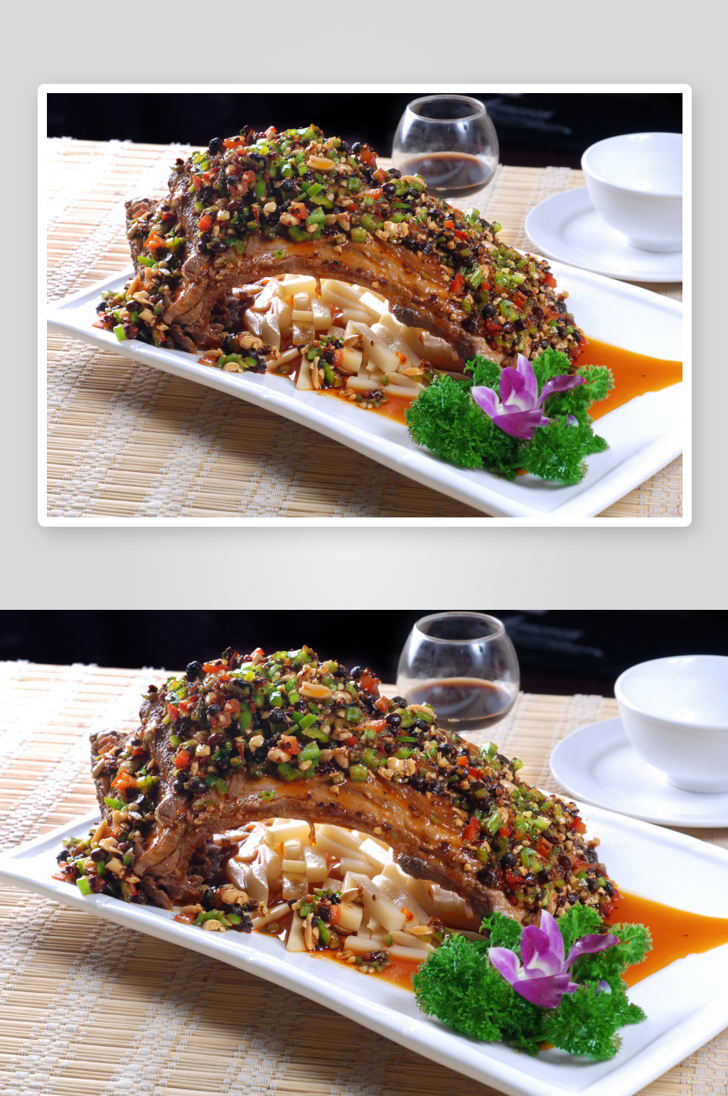 一里豆酥大排美食高清摄影图素材