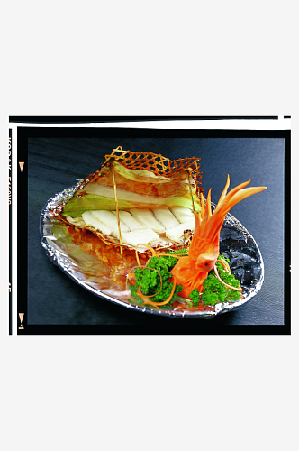竹网银鳕鱼美食高清摄影图