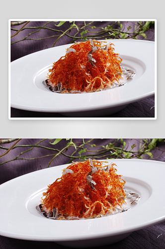 椰汁野米炖血燕美食高清摄影图