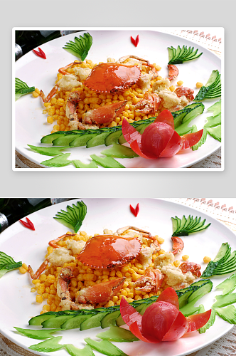 美味对话金沙肉蟹美食高清摄影图