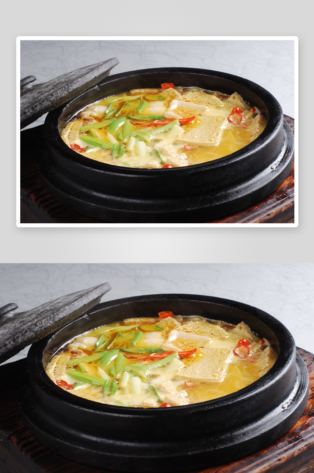 石锅冻豆腐美食高清摄影图素材