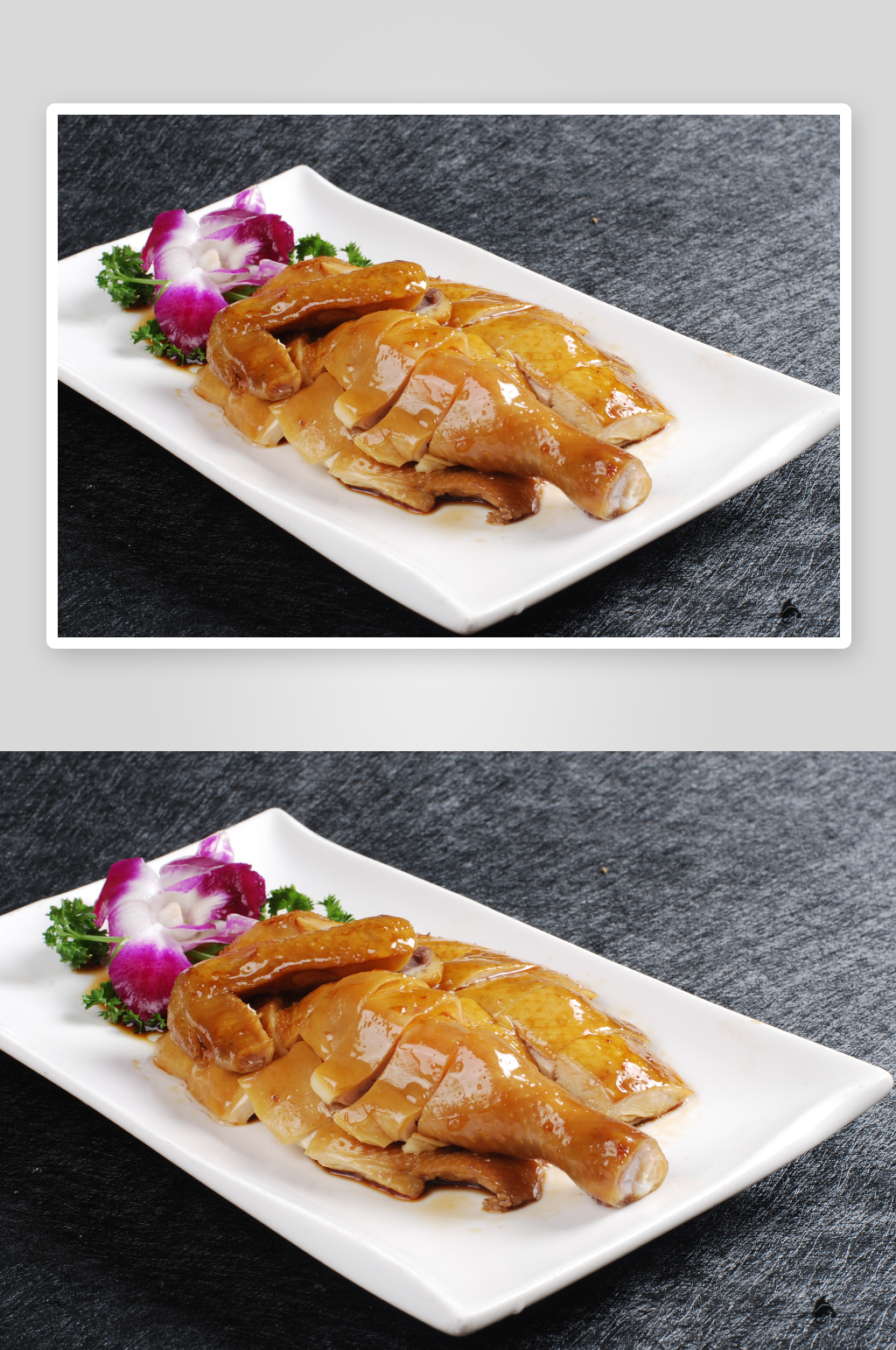 玫瑰豉油鸡元半只美食高清摄影图素材