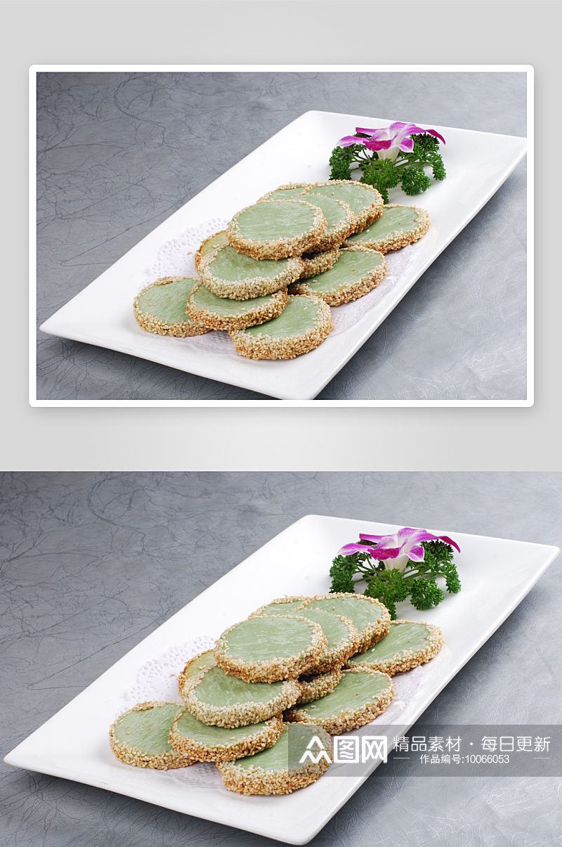 绿茶佛饼美食高清摄影图素材