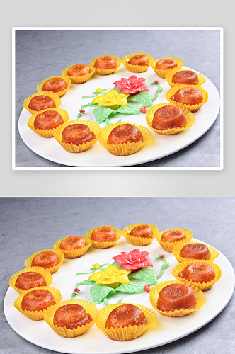 黄桂柿子饼美食高清摄影图