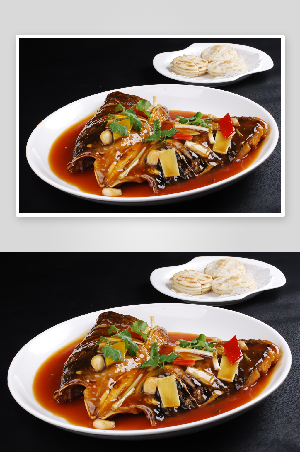鱼头泡饼元一例美食高清摄影图素材